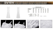 Load image into Gallery viewer, Gothic white romantic hollow cat ear mermaid dress DW1014