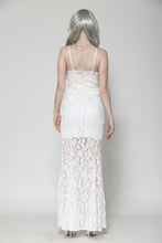 Load image into Gallery viewer, Gothic white romantic hollow cat ear mermaid dress DW1014
