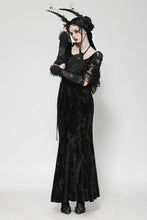 Load image into Gallery viewer, Gothic Rose Embroidered Faux-Two-Piece Mermaid Maxi Dress DW1015