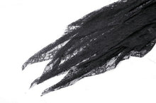 Load image into Gallery viewer, Black Gothic Asymmetrical Lace Rhinestone Neckline Off-Shoulder   Dress DW1017