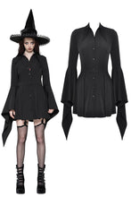 Load image into Gallery viewer, Witchy Bell-Sleeve Shirt Dress DW1018