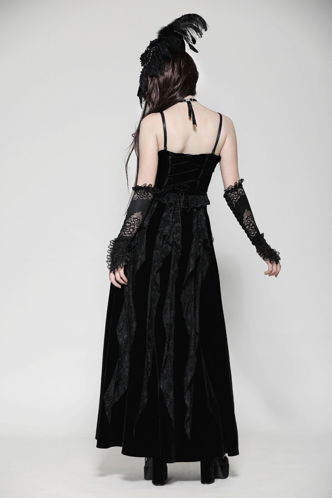 Romantic Gothic Sexy Hollow Waist Maxi Dress DW1022 XXL Romantic Gothic Sexy Hollow Waist Maxi Dress DW1022 XXL