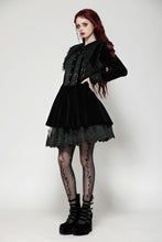 Load image into Gallery viewer, Gothic velvet lace patchwork schoolgirl dress DW1027