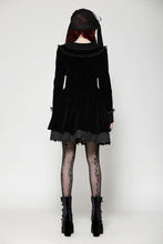 Load image into Gallery viewer, Gothic velvet lace patchwork schoolgirl dress DW1027