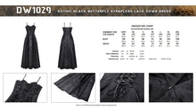 Load image into Gallery viewer, Gothic black butterfly strapless lace gown dress DW1029