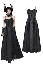 Load image into Gallery viewer, Gothic black butterfly strapless lace gown dress DW1029