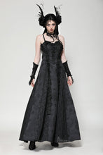 Load image into Gallery viewer, Gothic black butterfly strapless lace gown dress DW1029