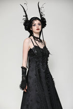Load image into Gallery viewer, Gothic black butterfly strapless lace gown dress DW1029