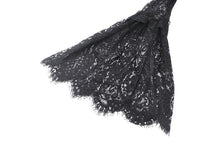 Load image into Gallery viewer, Black Gothic Rose Vine Lace Tail Dress DW1034