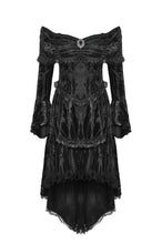 Load image into Gallery viewer, Elegant Gothic Cross Embroidered Velvet Dress DW1037