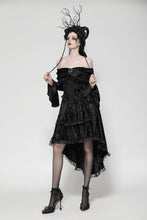 Load image into Gallery viewer, Elegant Gothic Cross Embroidered Velvet Dress DW1037
