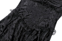 Load image into Gallery viewer, Elegant Gothic Cross Embroidered Velvet Dress DW1037