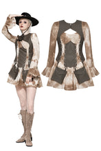 Load image into Gallery viewer, Vintage Steampunk Tie-Dye Dress DW1038