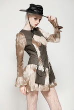 Load image into Gallery viewer, Vintage Steampunk Tie-Dye Dress DW1038