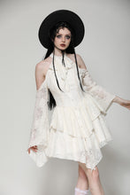 Load image into Gallery viewer, Beige steampunk off-shoulder sexy dress DW1039