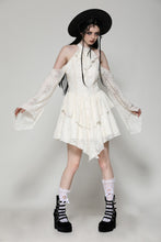 Load image into Gallery viewer, Beige steampunk off-shoulder sexy dress DW1039