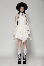 Load image into Gallery viewer, Beige steampunk off-shoulder sexy dress DW1039