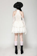 Load image into Gallery viewer, Beige steampunk off-shoulder sexy dress DW1039
