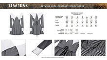 Load image into Gallery viewer, Batwing neck contrast stripe dress DW1053
