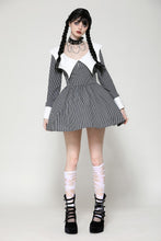Load image into Gallery viewer, Batwing neck contrast stripe dress DW1053