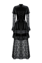 Load image into Gallery viewer, Romantic Gothic Velvet and Lace Princess Dress DW1055