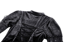 Load image into Gallery viewer, Romantic Gothic Velvet and Lace Princess Dress DW1055