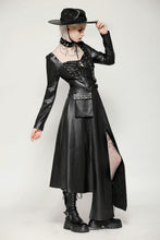 Load image into Gallery viewer, Edgy leather punk asymmetrical dress DW1056