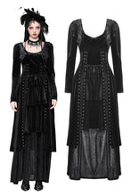 Load image into Gallery viewer, Elegant gothic batwing deep u-neck dress DW1057