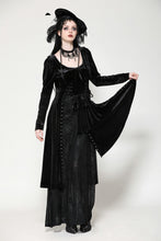 Load image into Gallery viewer, Elegant gothic batwing deep u-neck dress DW1057