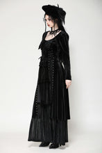 Load image into Gallery viewer, Elegant gothic batwing deep u-neck dress DW1057