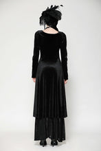 Load image into Gallery viewer, Elegant gothic batwing deep u-neck dress DW1057