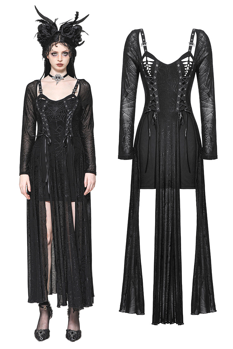 The Gothic Elegant Spider Long Dress DW1061
