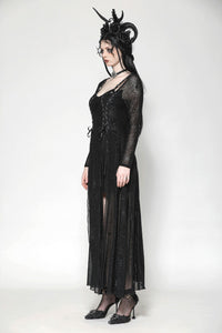 The Gothic Elegant Spider Long Dress DW1061