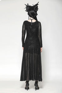 The Gothic Elegant Spider Long Dress DW1061