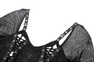 The Gothic Elegant Spider Long Dress DW1061