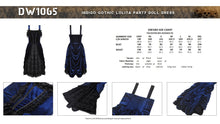 Load image into Gallery viewer, Indigo gothic lolita party doll dress DW1065