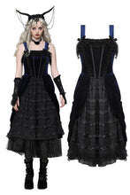 Load image into Gallery viewer, Indigo gothic lolita party doll dress DW1065