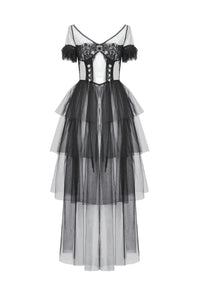 Phantom Waltz · Gothic Sexy Mesh Tiered Dress DW1071