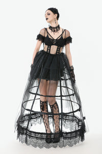 Phantom Waltz · Gothic Sexy Mesh Tiered Dress DW1071