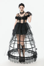 Load image into Gallery viewer, Phantom Waltz · Gothic Sexy Mesh Tiered Dress DW1071