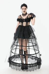 Phantom Waltz · Gothic Sexy Mesh Tiered Dress DW1071