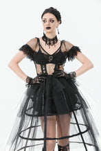Load image into Gallery viewer, Phantom Waltz · Gothic Sexy Mesh Tiered Dress DW1071