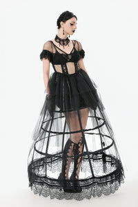 Phantom Waltz · Gothic Sexy Mesh Tiered Dress DW1071