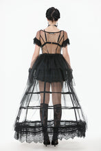 Load image into Gallery viewer, Phantom Waltz · Gothic Sexy Mesh Tiered Dress DW1071