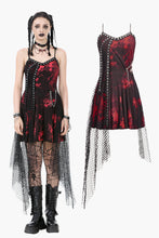 Load image into Gallery viewer, Bloodstained Abyss · Punk Asymmetrical Slip Dress DW1072