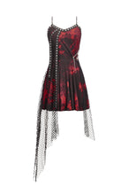 Load image into Gallery viewer, Bloodstained Abyss · Punk Asymmetrical Slip Dress DW1072