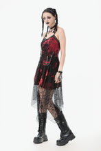 Load image into Gallery viewer, Bloodstained Abyss · Punk Asymmetrical Slip Dress DW1072