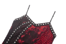 Load image into Gallery viewer, Bloodstained Abyss · Punk Asymmetrical Slip Dress DW1072