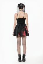 Load image into Gallery viewer, Black and Red Tie-Dye  Irregular Bat Hem Dress DW1076