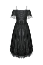 Load image into Gallery viewer, Gothic Black Lace Off-Shoulder High-Low Dress DW1077
